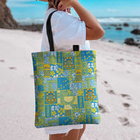 Tuvalu Manuia te Kilisimasi Tote Bag Pacific Patchwork Xmas Vibes - Polynesian Pride