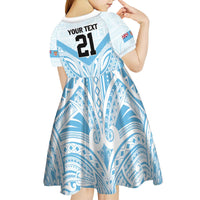 Fiji Football Custom Kid Short Sleeve Dress Bula Boys Go Champions