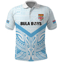 Fiji Football Custom Polo Shirt Bula Boys Go Champions LT9 Blue - Polynesian Pride