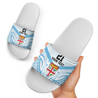 Fiji Football Custom Slide Sandals Bula Boys Go Champions - Polynesian Pride