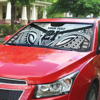 New Zealand Football Custom Auto Sun Shade All White Fern Go Champions - Polynesian Pride