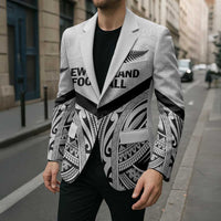 New Zealand Football Custom Blazer All White Fern Go Champions - Polynesian Pride
