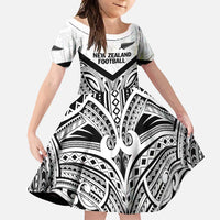 New Zealand Football Custom Family Matching Mermaid Dress and Hawaiian Shirt All White Fern Go Champions