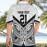New Zealand Football Custom Hawaiian Shirt All White Fern Go Champions