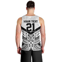 New Zealand Football Custom Men Tank Top All White Fern Go Champions