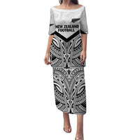 New Zealand Football Custom Puletasi All White Fern Go Champions