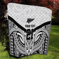 New Zealand Football Custom Quilt All White Fern Go Champions LT9 - Polynesian Pride