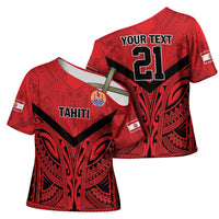 Tahiti Football Custom Cross Shoulder Shirt Toa Aito Go Champions LT9 - Polynesian Pride