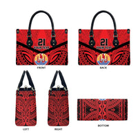 Tahiti Football Custom Leather Bag Toa Aito Go Champions LT9 - Polynesian Pride