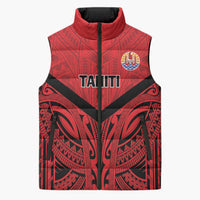 Tahiti Football Custom Sleeveless Puffer Jacket Toa Aito Go Champions LT9 Unisex Red - Polynesian Pride