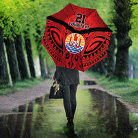 Tahiti Football Custom Umbrella Toa Aito Go Champions LT9 - Polynesian Pride