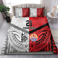 New Caledonia-Tahiti Football Custom Bedding Set Together Go Champions