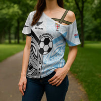 New Zealand-Fiji Football Custom Cross Shoulder Shirt Together Go Champions - Polynesian Pride