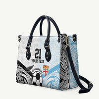 New Zealand-Fiji Football Custom Leather Bag Together Go Champions LT9 Art - Polynesian Pride