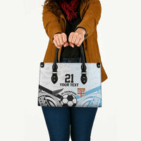 New Zealand-Fiji Football Custom Leather Bag Together Go Champions LT9 - Polynesian Pride