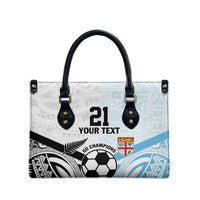 New Zealand-Fiji Football Custom Leather Bag Together Go Champions LT9 - Polynesian Pride