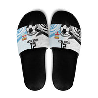 New Zealand-Fiji Football Custom Slide Sandals Together Go Champions LT9 Art - Polynesian Pride