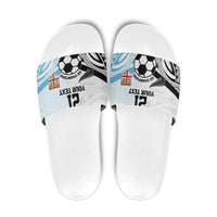 New Zealand-Fiji Football Custom Slide Sandals Together Go Champions LT9 Art - Polynesian Pride