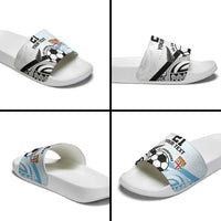 New Zealand-Fiji Football Custom Slide Sandals Together Go Champions LT9 - Polynesian Pride