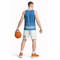 New Zealand Nurses Week Basketball Jersey Maori Kowhaiwhai Blue Tribal