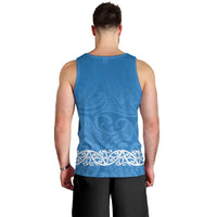 New Zealand Nurses Week Men Tank Top Maori Kowhaiwhai Blue Tribal LT9 - Polynesian Pride