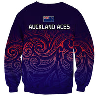 New Zealand Auckland Cricket Sweatshirt Maori Traditional Ethnic Style LT9 - Polynesian Pride