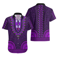 African Dashiki Hawaiian Shirt With Tapa Pattern - Purple LT9 - Polynesian Pride