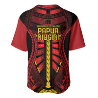 Independen Stet bilong Papua Niugini 1975 Baseball Jersey Red Tribal Papua New Guinea Province Flag LT9 - Polynesian Pride