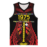 Independen Stet bilong Papua Niugini 1975 Basketball Jersey Red Tribal Papua New Guinea Province Flag LT9 Unisex Red - Polynesian Pride