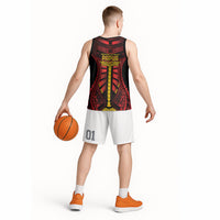 Independen Stet bilong Papua Niugini 1975 Basketball Jersey Red Tribal Papua New Guinea Province Flag LT9 - Polynesian Pride