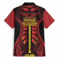 Independen Stet bilong Papua Niugini 1975 Hawaiian Shirt Red Tribal Papua New Guinea Province Flag LT9 - Polynesian Pride