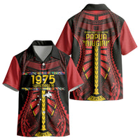 Independen Stet bilong Papua Niugini 1975 Kid Hawaiian Shirt Red Tribal Papua New Guinea Province Flag LT9 - Polynesian Pride