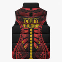 Independen Stet bilong Papua Niugini 1975 Sleeveless Puffer Jacket Red Tribal Papua New Guinea Province Flag LT9 - Polynesian Pride