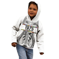 Independen Stet bilong Papua Niugini 1975 Kid Hoodie White Tribal Papua New Guinea Province Flag LT9 - Polynesian Pride