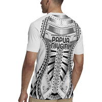 Independen Stet bilong Papua Niugini 1975 Rugby Jersey White Tribal Papua New Guinea Province Flag LT9 - Polynesian Pride