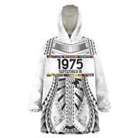 Independen Stet bilong Papua Niugini 1975 Wearable Blanket Hoodie White Tribal Papua New Guinea Province Flag LT9 One Size White - Polynesian Pride