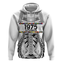 Independen Stet bilong Papua Niugini 1975 Zip Hoodie White Tribal Papua New Guinea Province Flag LT9 Pullover Hoodie White - Polynesian Pride