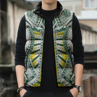 Cook Islands 1965 National Pride Sleeveless Puffer Jacket White Tribal Pattern LT9 - Polynesian Pride