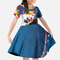 Personalized Filipino-American Family Matching Tank Maxi Dress and Hawaiian Shirt The Eight-Rayed Sun with Bald Eagle