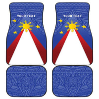 Personalized Pilipinas Eight-Rayed Sun Car Mats Philippines Map With Polynesian Style