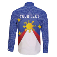 Personalized Pilipinas Eight-Rayed Sun Family Matching Summer Maxi Dress and Hawaiian Shirt Philippines Map With Polynesian Style