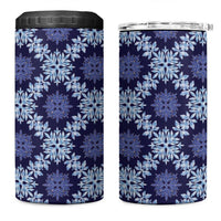 Palaka Hawaiian Quilt Seamless Pattern 4 in 1 Can Cooler Tumbler LT9 One Size: 16 oz Blue - Polynesian Pride