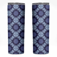 Palaka Hawaiian Quilt Seamless Pattern Skinny Tumbler - Polynesian Pride