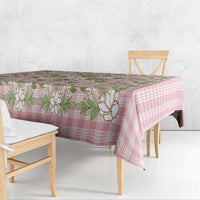Squares Maile Leaf Tablecloth Pink Palaka Hawaiian Quilt Pattern - Polynesian Pride