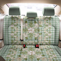 Squares Maile Leaf Back Car Seat Cover Turquoise Palaka Hawaiian Quilt Pattern - Polynesian Pride