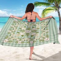 Squares Maile Leaf Sarong Turquoise Palaka Hawaiian Quilt Pattern - Polynesian Pride
