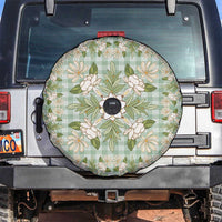Squares Maile Leaf Spare Tire Cover Turquoise Palaka Hawaiian Quilt Pattern - Polynesian Pride