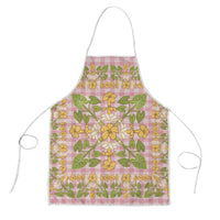 Squares Puakenikeni and Kalo Apron Pink Palaka Hawaiian Quilt Pattern LT9 Pink - Polynesian Pride