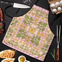 Squares Puakenikeni and Kalo Apron Pink Palaka Hawaiian Quilt Pattern LT9 Pink - Polynesian Pride