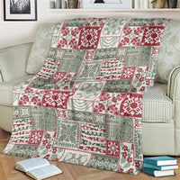 Mele Kalikimaka Hawaii Christmas Blanket Aloha Spirit with Hawaiian Quilt Pattern - Polynesian Pride